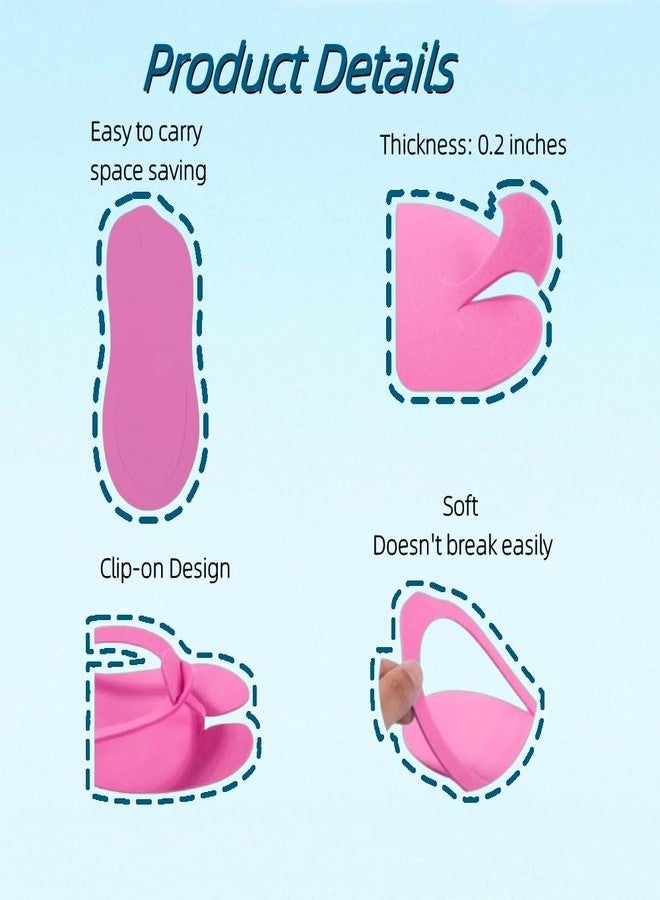 Khakho Pedicure Slippers Disposable Flip Flops for Pedicures 12 Pair Pink Pedicure Flip Flops for Women Salon Spa Beach Party Guests - Image 4